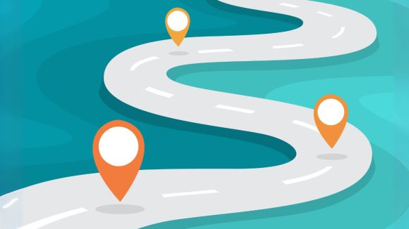 path to purchase journey mapping road with icons